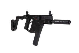 Replika pistoletu maszynowego Krytac Kriss Vector z atrapą tłumika dźwięku Czarny