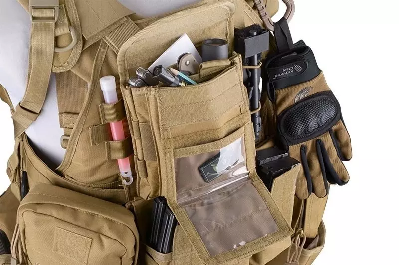 Administration panel with map pouch - sand