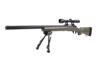 SW-04J Army Sniper Rifle Replica with scope and bipod (Upgraded) - olive