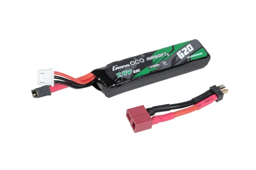 Gens Ace 620 mAh 25C 7.4V T-Deans mini Li-Po battery