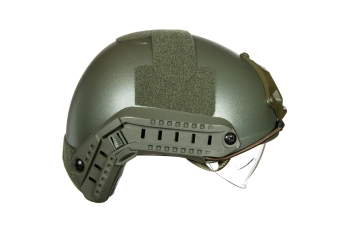 Replika přilby X-Shield MH s brýlemi - olivová barva
