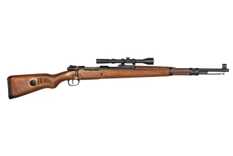 Airsoft pušky Kar98k (pružina) - dřevěná verze + dalekohled