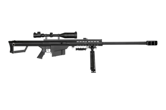 Barrett® M107 jachtgeweer replica met tweepoot en richtkijker (OUTLET)