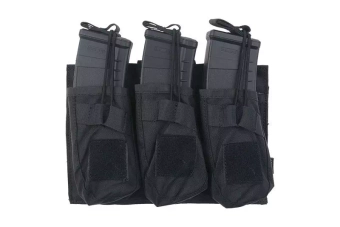 Bolsa triple OPEN para cargadores AK - negro
