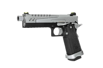Pistola de airsoft Hi-capa 5.1 Split Slide - negro/cromo