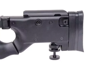 Francotirador de airsoft Well MB08A con mira y bípode Negro