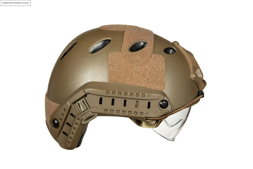 X-Shield PJ Helmet Replica With Goggles - Tan