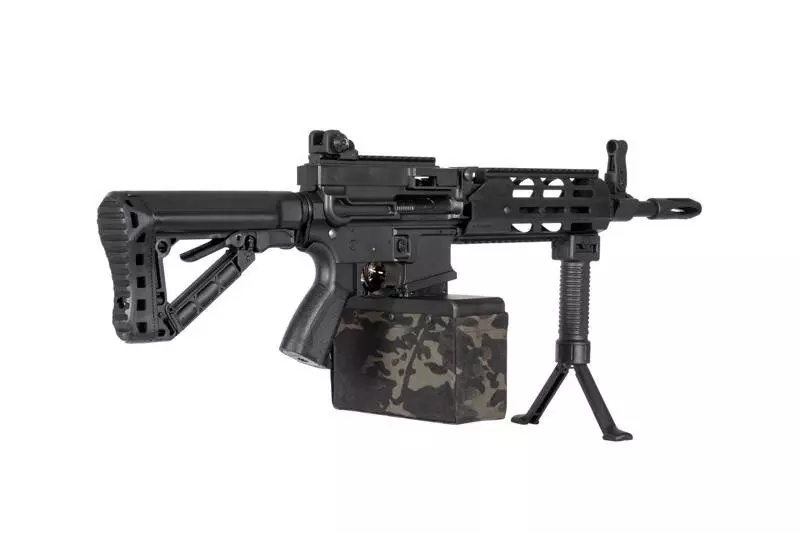 airsoft G&amp;G CM16 LMG Stealth Machine Gun Noir (OUTLET)