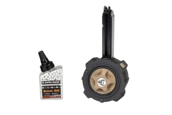 Gas cargador tambor 130 bolas para G17 réplicas 