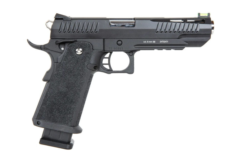 Pistola de airsoft Modify Trinity Hi-Capa 5.1 (Corredera nylon) Green Gas Negro