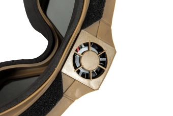 Taktické brýle s ventilátorem - Tan
