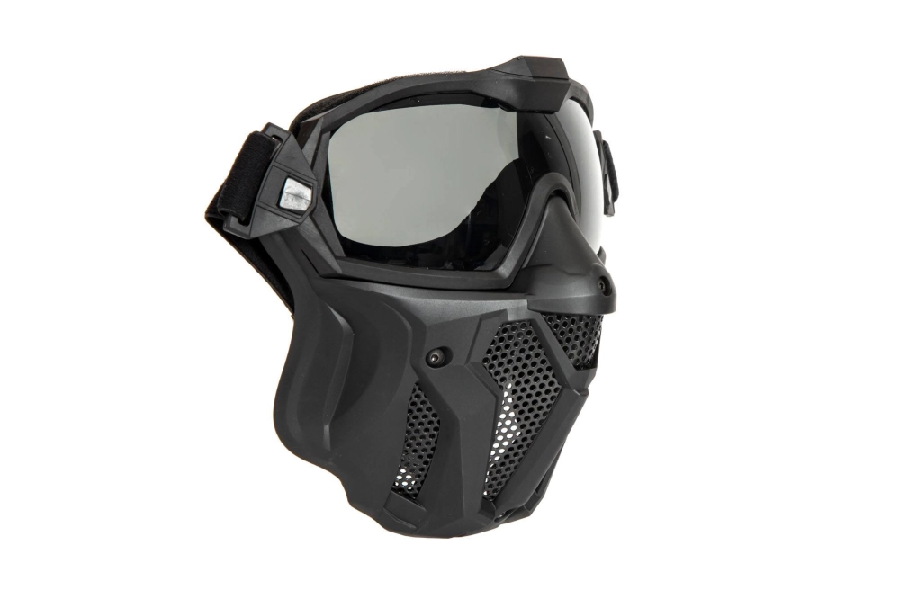 Masque avec lunettes et ventilateur - noir