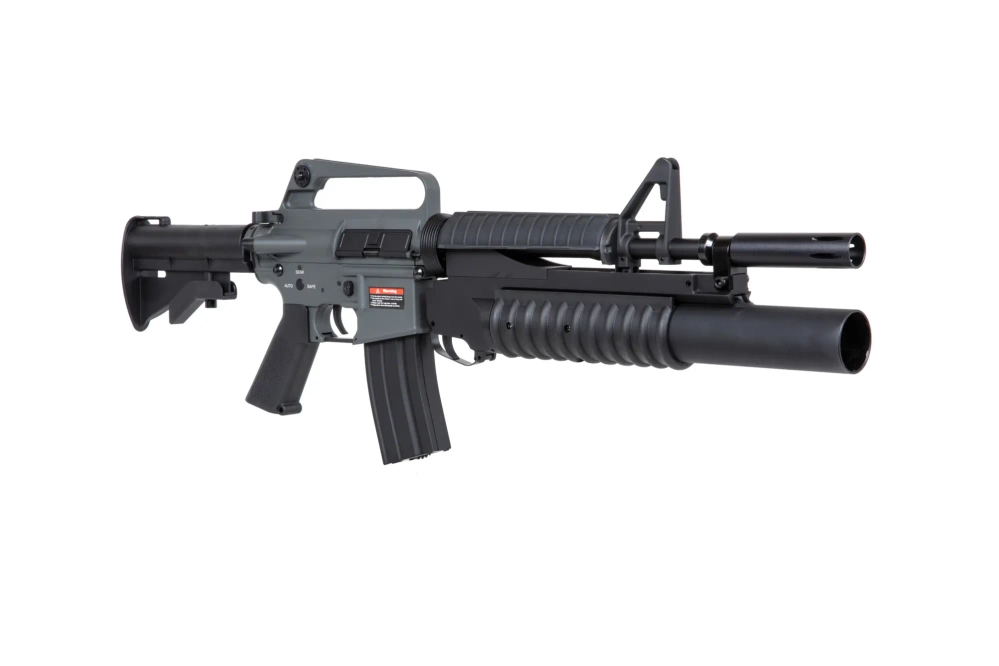 East Crane EC-704 Kestrel™ ETU ASG carbine with grenade launcher Grey