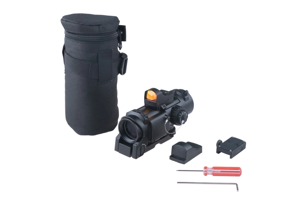 4x32E spotting scope met minicollimator - zwart