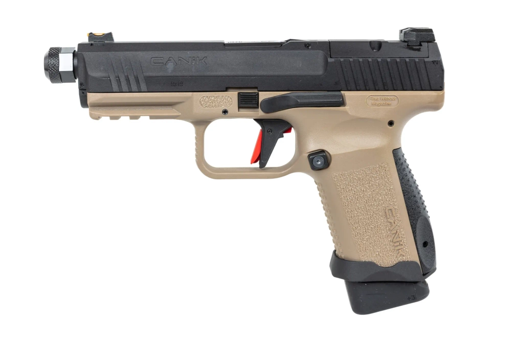 Cybergun x SAI Canik TP9 Elite Combat Green Gas Half-Tan airsoft Pistol