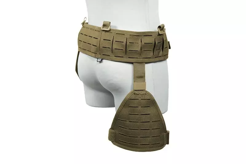 Ceinture tactique Découpe laser avec panneau de cuisse - bronzé