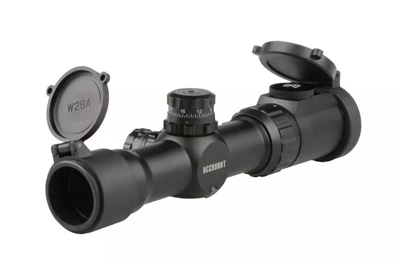 Telescopio CQB 1-4,5X28 de 30 mm, con 36 puntos Mil