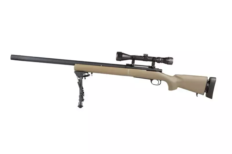 Réplique du fusil de précision SW-04J Army avec lunette et bipied (Upgraded) - tan 