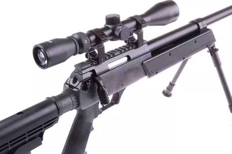 Airsoftová odstřelovací puška MB06D (s dvojnožkou a optikou)
