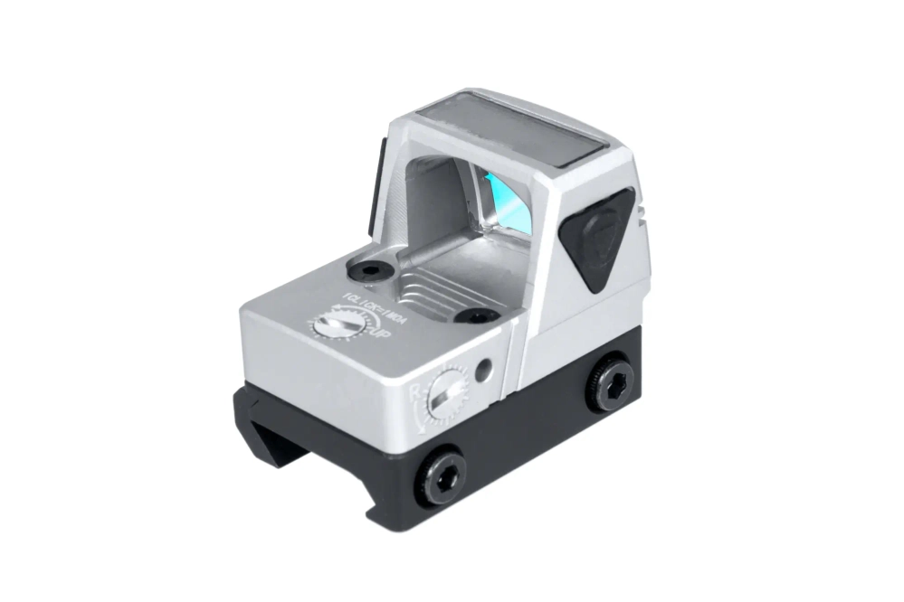 Kolimátor xFORCE MINI se solárním napájením stříbrný