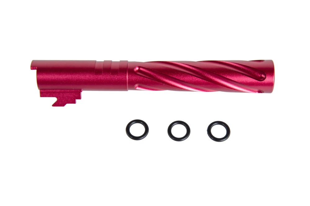 Aluminiowa lufa zewnętrzna LA Capa Customs TORNADO do replik TM Hi-Capa 5.1 Czerwona