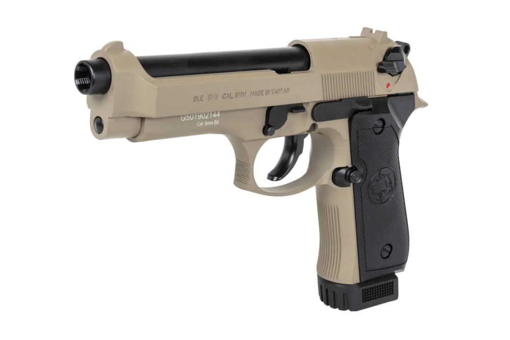 ICS BLE-BM9 Dual Power Half-Tan airsoft pistol (with CO2 magazine)