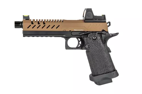 Pistola de airsoft Vorsk hi-capa 5.1 BDS - bronceado/negro