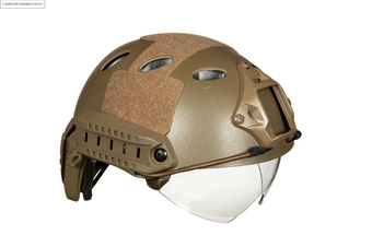 X-Shield PJ Helmet Replica With Goggles - Tan