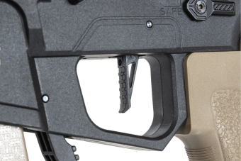 airsoft Specna Arms SA-FX02 FLEX™ HAL ETU Half-Tan submachine gun with orange discharge device