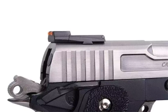 Pistola de airsoft Hi-capun Velociraptor" de fuerza 3.8 - plata"