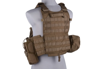 Gilet tactique 94K type Plate carrier M4 - brun coyote