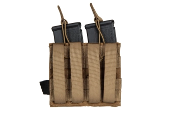 Laser-Cut MOLLE funda doble para 2 cargadores tipo M4/M16 - Tan
