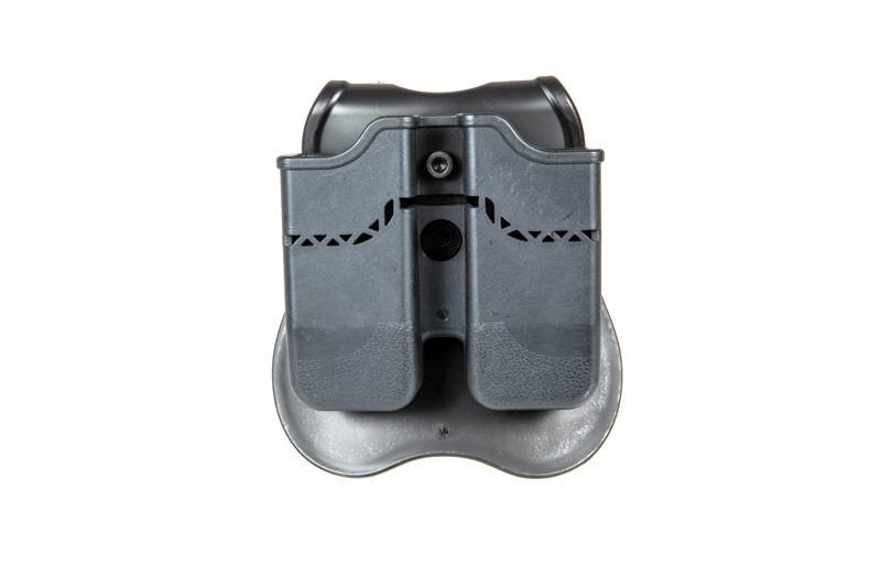 Pochette double pour chargeurs pistolet owe type Beretta - noir