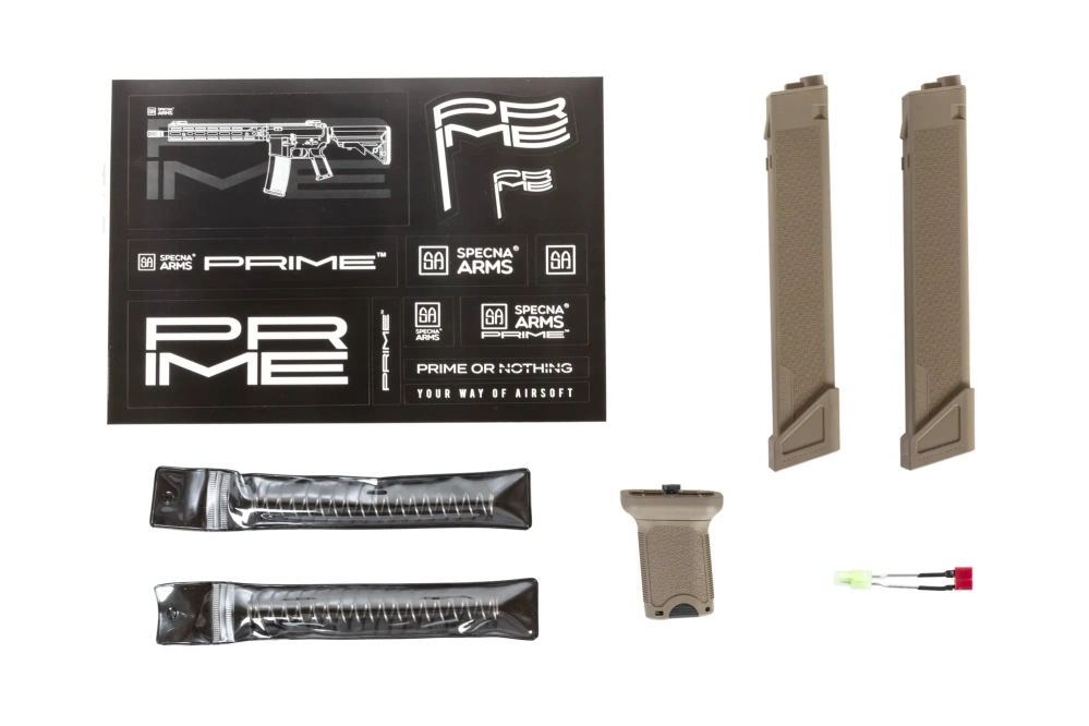 airsoft Specna Arms SA-PX01 samopal PRIME™ Aster II ETU s bezkartáčovým motorem Half-Tan