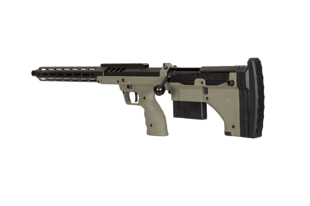 Replika karabinu snajperskiego Desert Tech SRS-A2/M2 22” (leworęczna) - oliwkowa