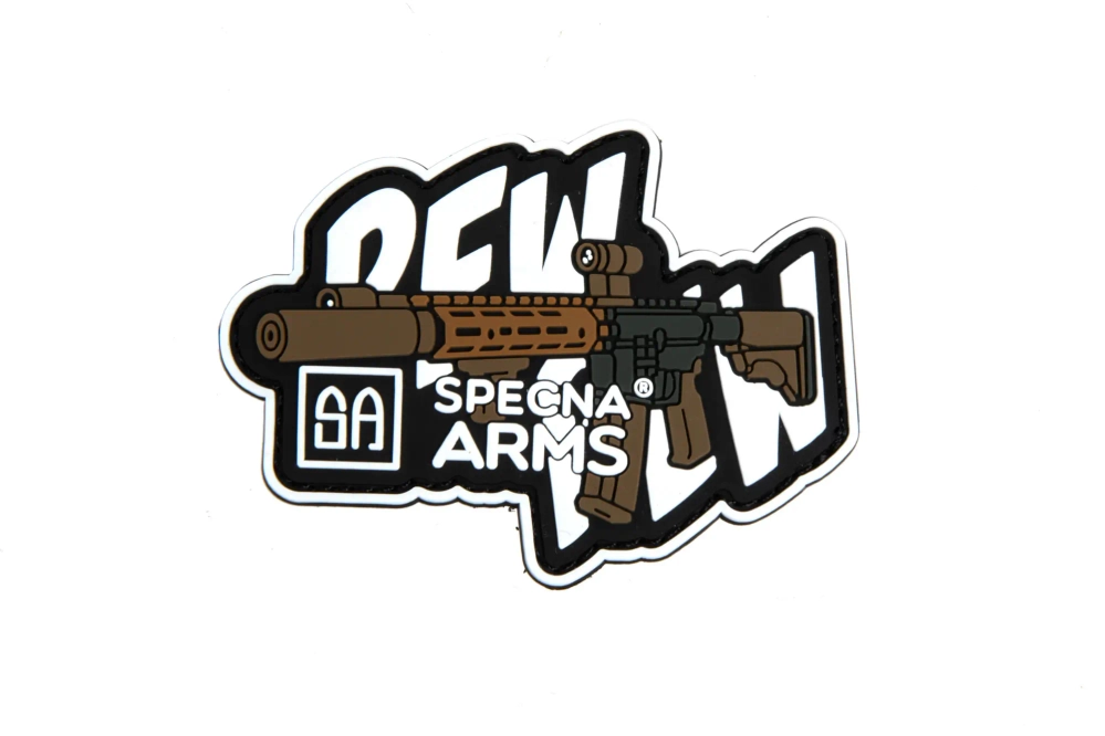 Parche Specna Arms Pew Pew en blanco y negro
