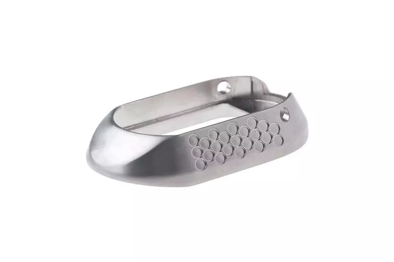 Alojamiento del cargador ampliado para pistolas de airsoft HX / Hi-Capa - plata (Grabado)