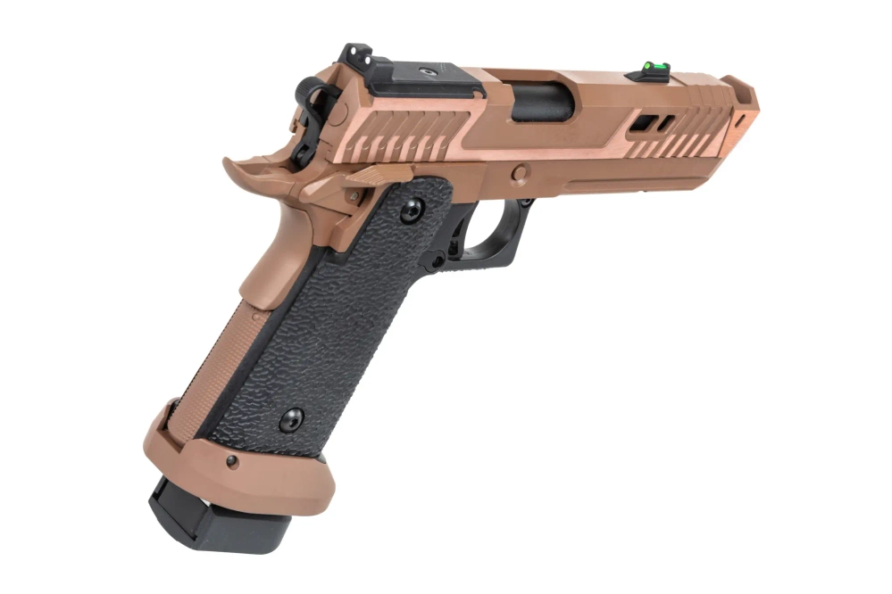 ASG SRC Sahara Viper DUAL POWER pistool met draagtas en groen gasmagazijn Vlakke donkere aarde