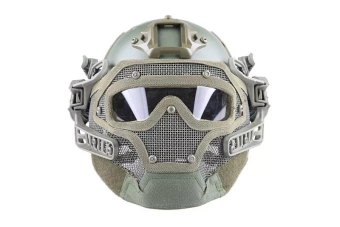 FAST PJ G4 System Helmet Replica with Face Shield - Olive Green