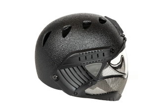 Replika helma Full Face First - Black Rough