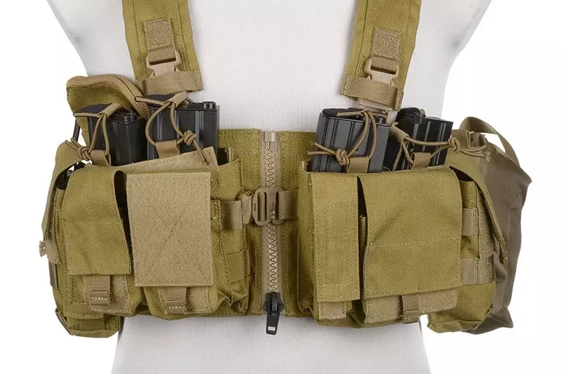 Split Front Chest Rig Gen V Tactical Vest - Khaki