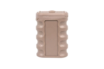 JJ Airsoft JA-1394 šikmá přední rukojeť pro lištu M-LOK/Keymod (nylon) Tan