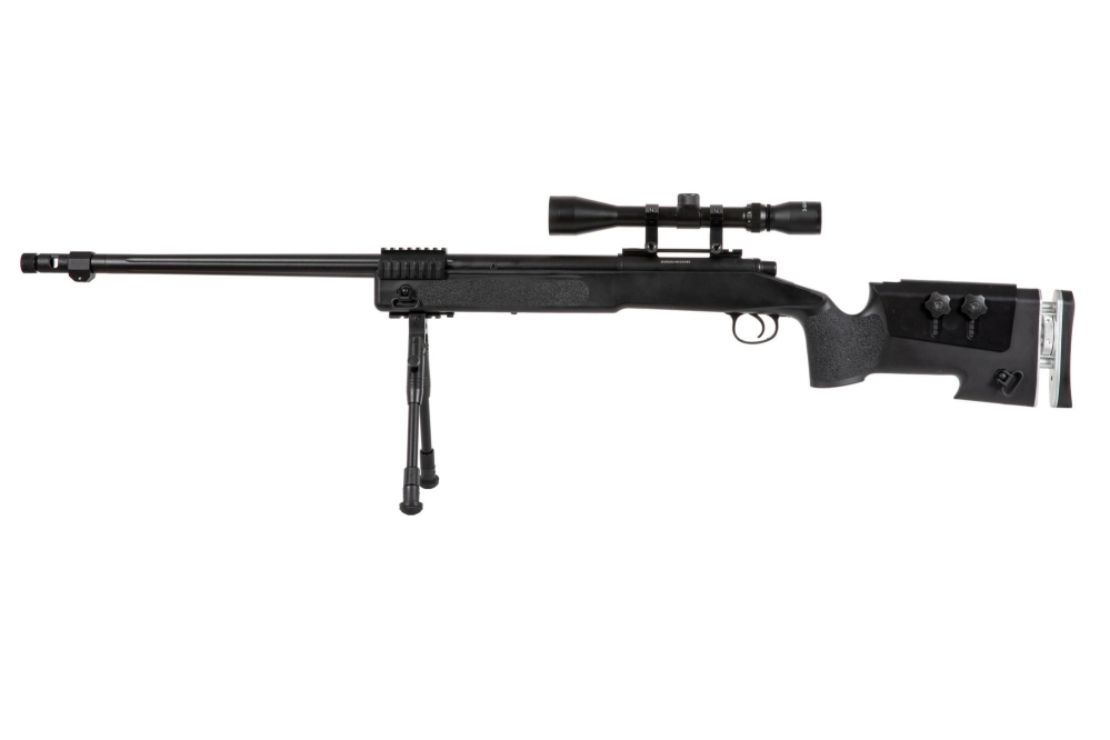Fusil airsoft fusil de sniper MB17D - avec lunette et bipode