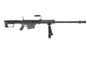 Replika karabinu Barrett® M107-S z dwójnogiem - Czarna