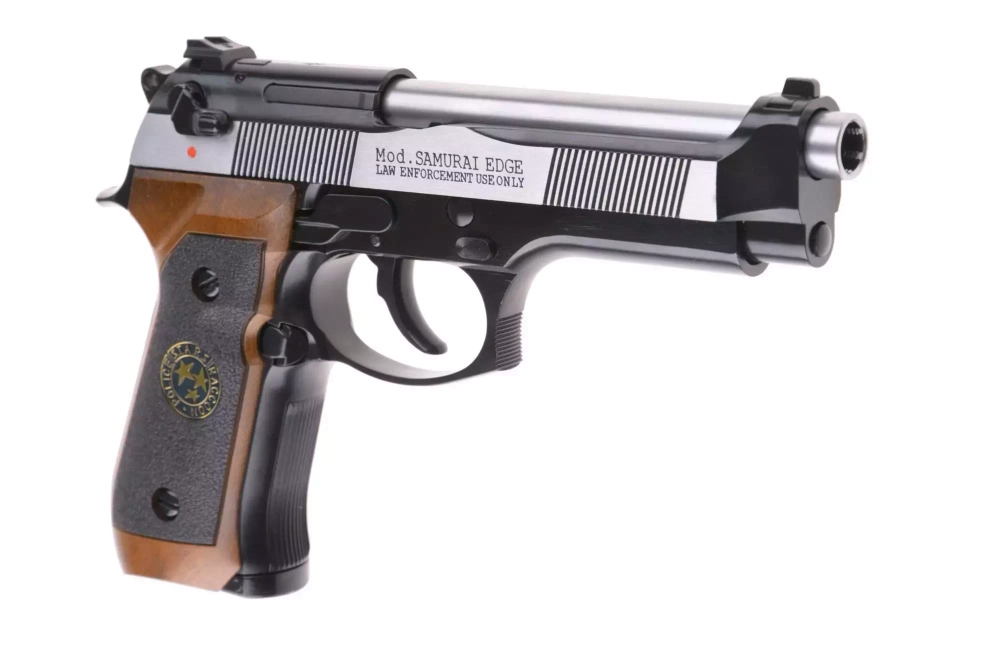 Replika pistole Samurai Edge Standard V2. M9 Full Auto - černá/stříbrná