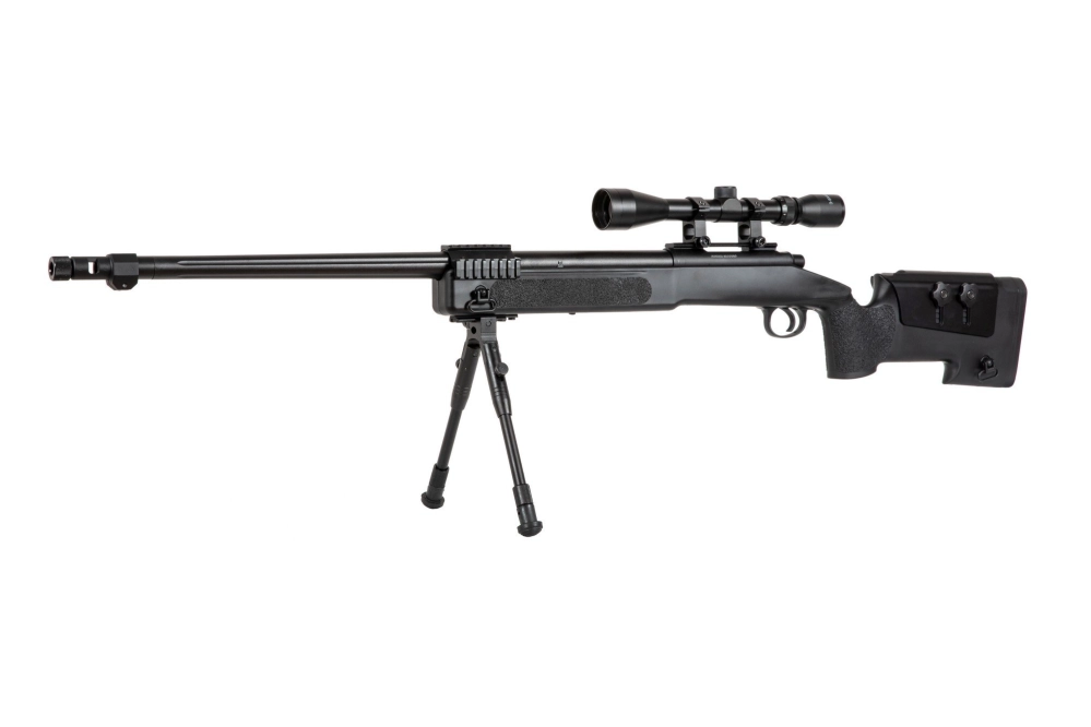 Fusil airsoft fusil de sniper MB16D - avec lunette et bipode