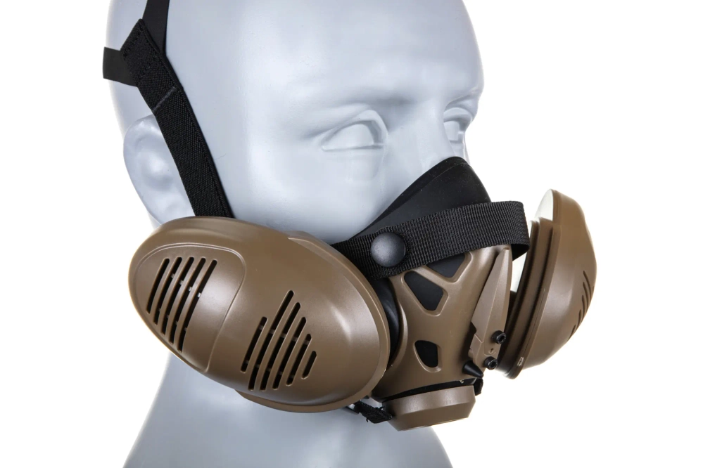 Taktický respirátor Modelovací maska Tan