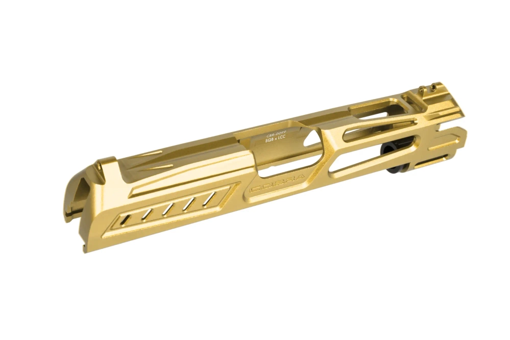 LA Capa Customs x Cerradura de aluminanio SpeedQB COBRA para réplicass TM Hi-Capa 4.3 Oro