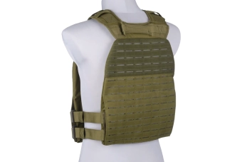 Gilet plate carrier découpé au laser - vert olive