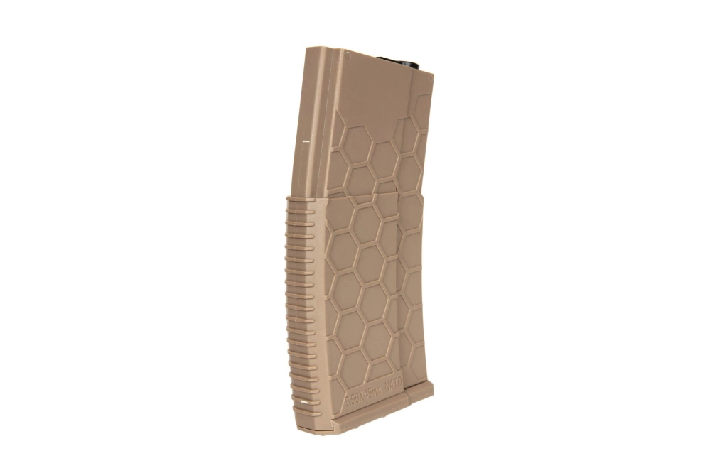 Polimerowy magazynek hi-cap HX 300 kulek do replik M4/M16 - tan